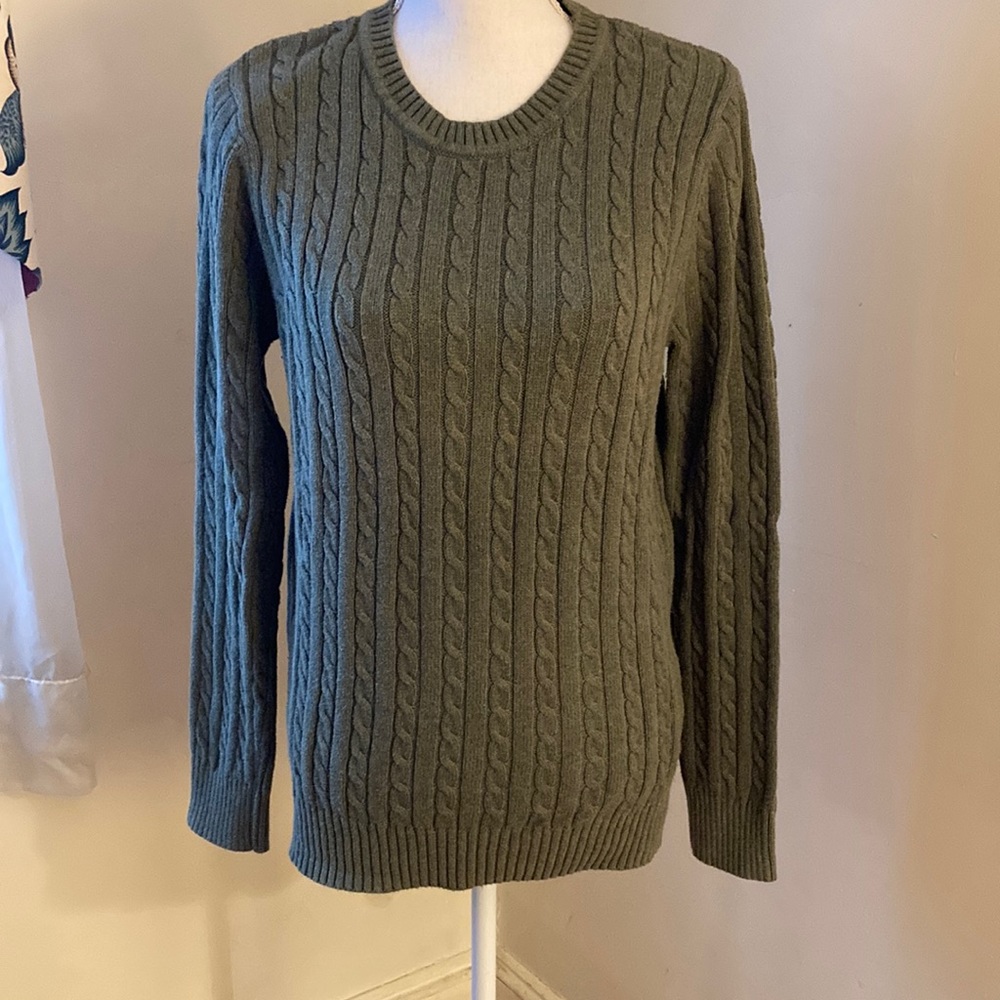 Croft & Barrow Green Crew Neck Sweater